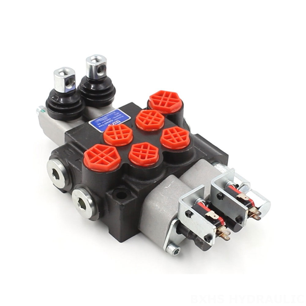 P40 Micro Switch Điều khiển thủ công Xy lanh 2 Van định hướng khối liền image